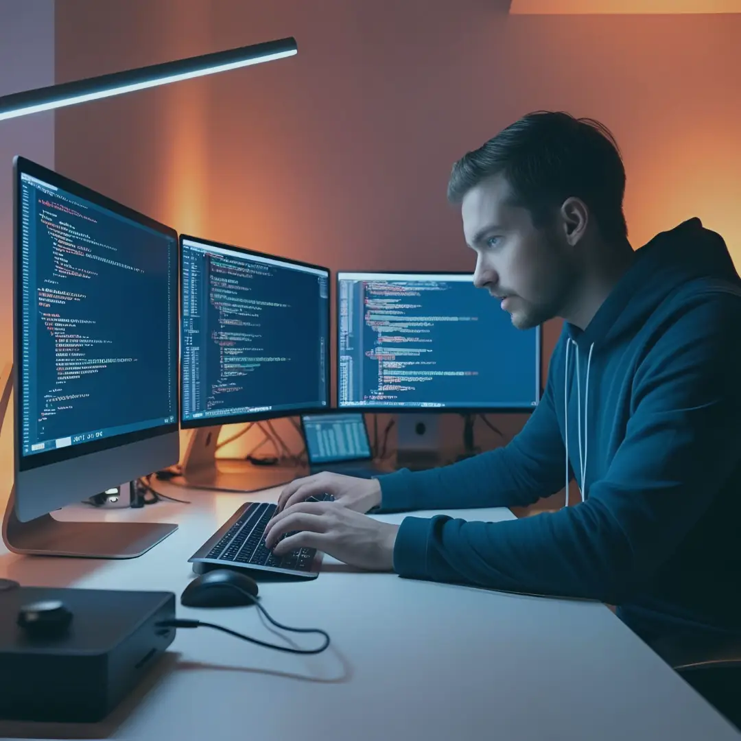 Profissional de Dados trabalhando